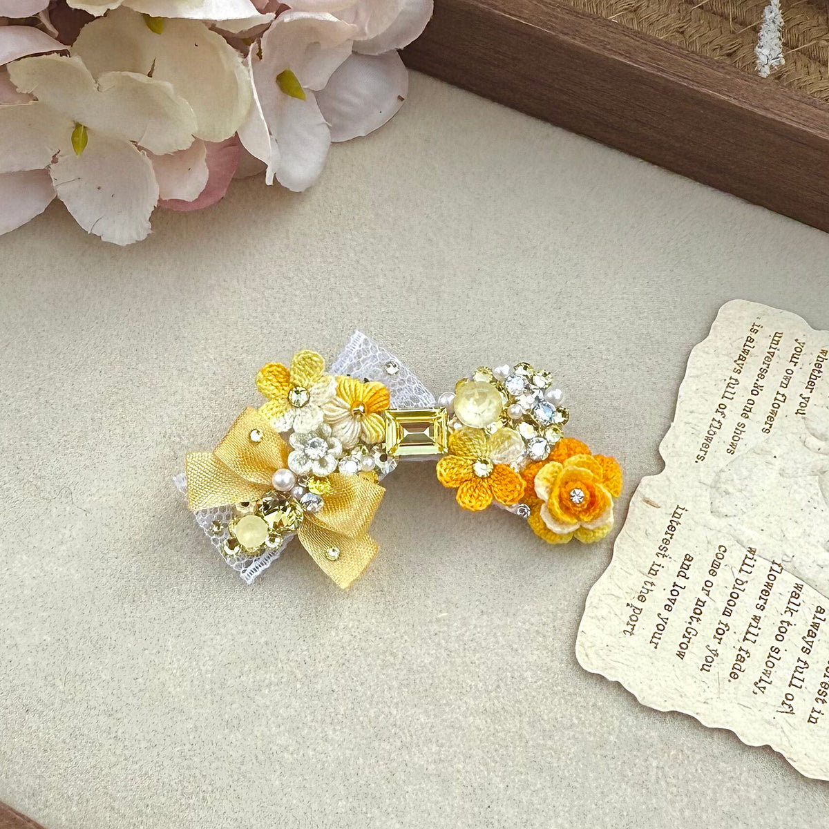 Handmade Micro Crochet Flower Pet Hair Clips, Full Rhinestone Dog Barrettes, Non-Slip Hair Accessories for Maltese Yorkie Bichon Puppy